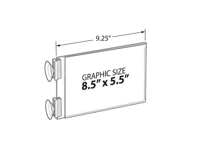 Azar Two Sided Acrylic Sign Holder with Suction Cup Grippers (106686)