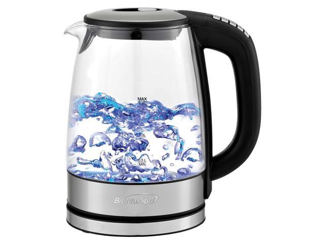 Brentwood Cordless Digital Glass Electric Kettle with 6 Precise Temperature Presets & Swivel Base 1.79-Qt. (KT-1982DBK) BTWKT1982DBK