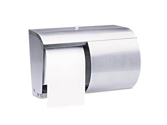 KIMBERLY-CLARK PROFESSIONAL* 09606 Coreless Double Roll Bath Tissue Dispenser, 7.1' x 10.1' x 6.4', Stainless Steel