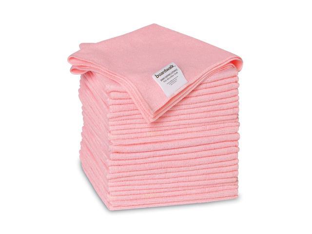 Boardwalk Microfiber Cleaning Cloths 16 x 16 Pink 24/Pack 16PINCLOTHV2