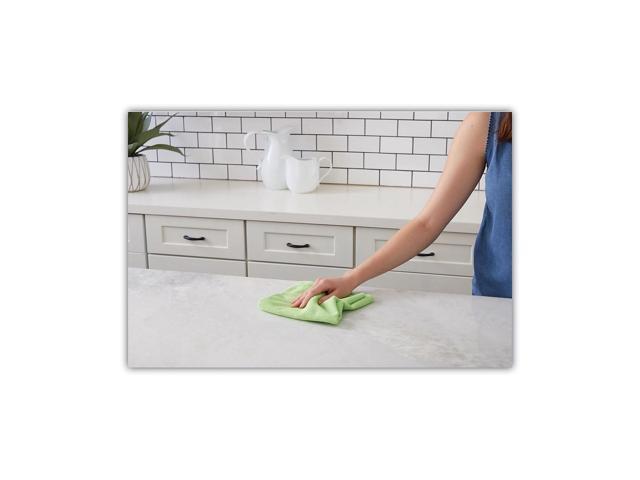 Boardwalk Microfiber Cleaning Cloths 16 x 16 Green 24/Pack 2164037