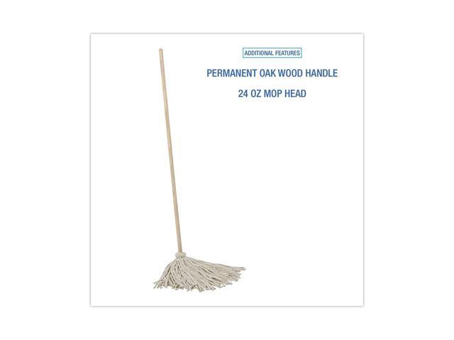 Boardwalk Mop Head, Cotton, Cut-End, White, #24 Handle Deck, 6/carton BWKCD50024S Includes six mops per case.