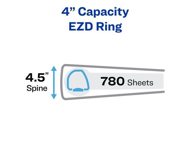 Avery Heavy-Duty View Binder w/Locking 1-Touch EZD Rings 4' Cap Red 79326