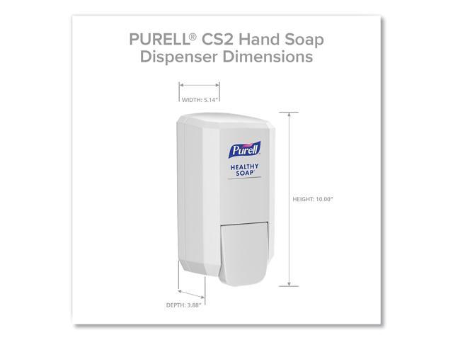 CS2 Hand Sanitizer Dispenser 1000 mL 5.14 x 3.83 x 10 White 6/Carton 412106