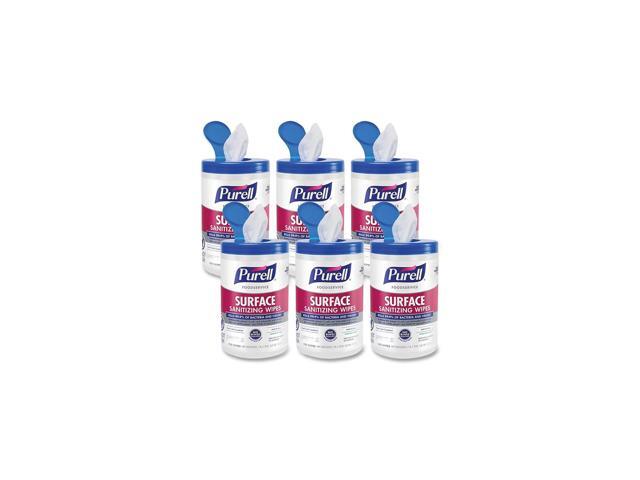 PURELL Foodservice Surface Sanitizing Wipes 10 x 7 Fragrance-Free 110/Canister 6 Canisters/Carton 934106CT
