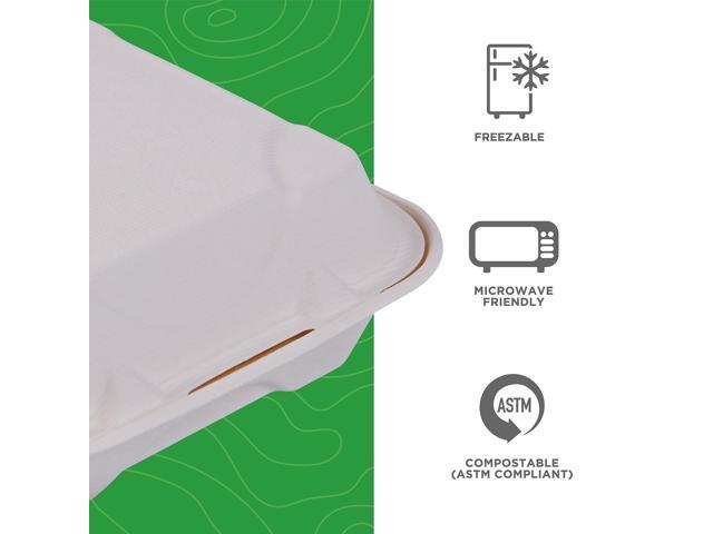 Eco-Products Vanguard Clamshell Box 200/Carton (EP-HC81NFA) EPHC81NFA