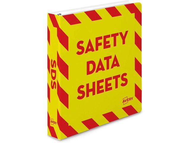 Avery SDS Binder 1-1/2' Cap 11-3/16'Wx2-2/3'Dx11-5/8'H Red/Yellow 18950