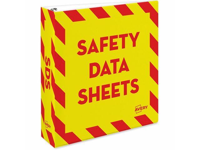 Avery SDS Binder 2' Cap 11-3/16'Wx2-2/3'Dx11-5/8'H Red/Yellow 18951