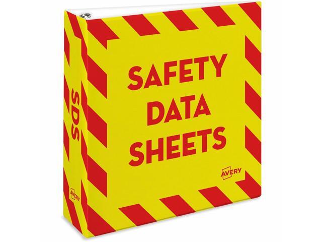 Avery SDS Binder 3' Cap 11-3/16'Wx2-2/3'Dx11-5/8'H Red/Yellow 18952