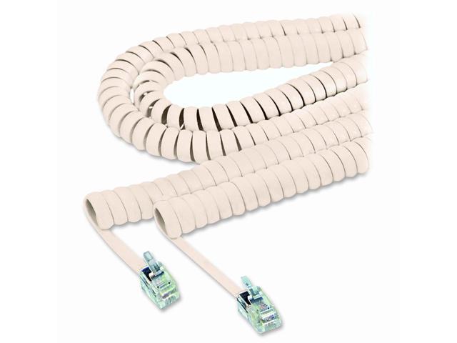 Softalk Coiled Phone Cord, Plug/Plug, 25 Ft., Beige 42260