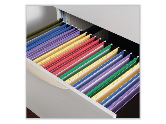 UNIVERSAL Hanging File Folders 1/5 Tab 11 Point Stock Legal Yellow 25/Box 14219