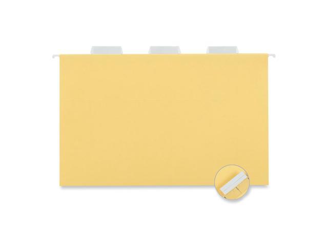 UNIVERSAL Hanging File Folders 1/5 Tab 11 Point Stock Legal Yellow 25/Box 14219
