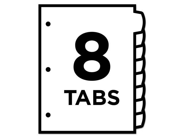 Avery - Big Tab Printable Paper Dividers with Large Labels, 8 Tabs, 20 Sets/Pack - White - image 6