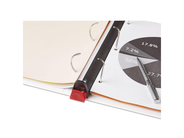 UNIVERSAL Push-Open Deluxe Plus D-Ring View Binder 1' Capacity 8-1/2 x 11 White 30712