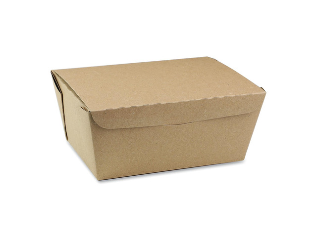 Pactiv Corporation Pactiv Evergreen EarthChoice OneBox Paper Box 66 oz. 6.5 x 4.5 x 3.25 Kraft. 160/Carton NOB03KEC