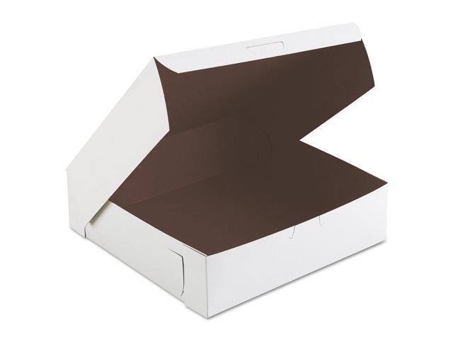 SCT Tuck-Top Bakery Boxes 9w x 9d x 2 1/2h White 250/Carton 0953