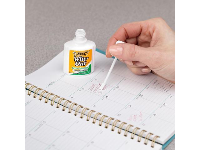 BIC Wite-Out Extra Coverage Correction Fluid White (50624) 521880