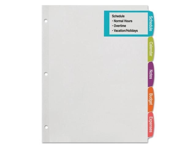 Avery - Big Tab Printable Paper Dividers with Large Labels, 5 Tabs, 20 Sets/Pack - White - image 5