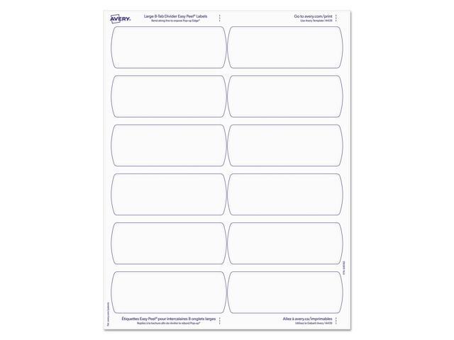 Avery - Big Tab Printable Paper Dividers with Large Labels, 8 Tabs, 20 Sets/Pack - White - image 5