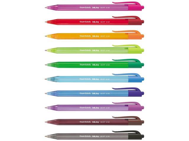 Paper Mate InkJoy 100 RT Retractable Ballpoint Pens Medium Point Assorted Ink 180160