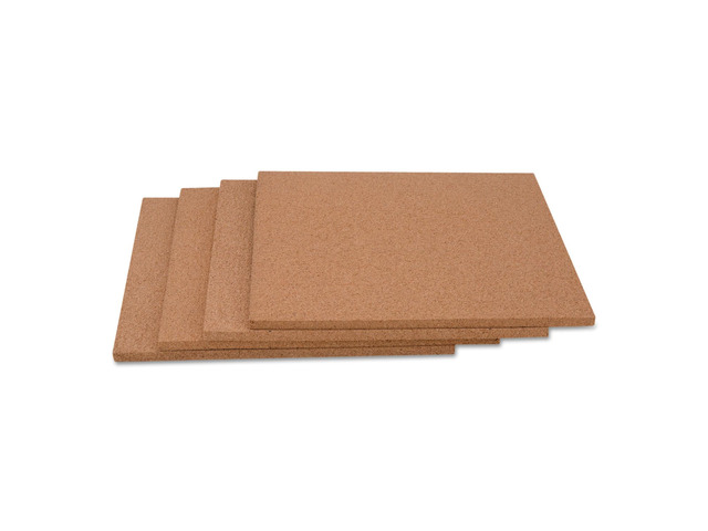 UNIVERSAL Cork Tile Panels Brown 12 x 12 4/Pack 43404