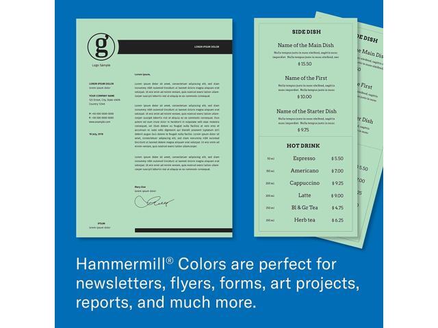 Hammermill Colors Multipurpose Paper 20 lbs 11' x 17' Green 500/Ream (102186) 423478