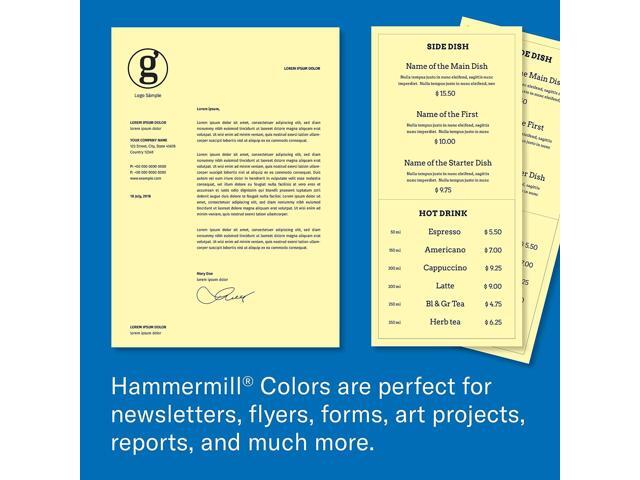 Hammermill Colors Multipurpose Paper 20 lbs 11' x 17' Canary 640177