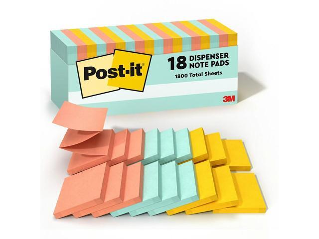 3M R33018APCP Post-it Pop-up Notes Original Pop-up Refill, Marseille Collection, 18 / Pack