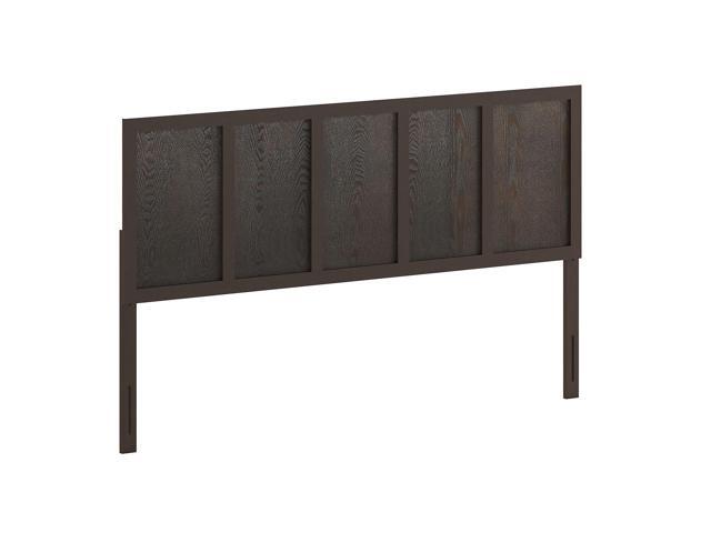 Flash Furniture Oliver King Wooden Four Panel Adjustable Headboard 78.25'W x 0.75'D x 41' - 51'H Dark Brown (MG9708KHBKDKBRN)