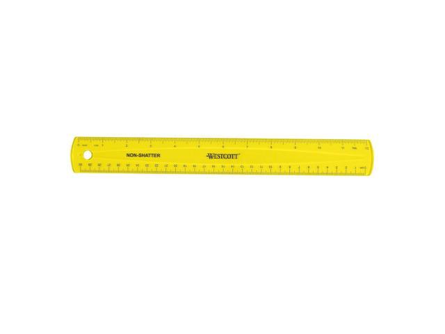 Westcott 12' Plastic Standard Ruler Assorted 12/Box (17721)