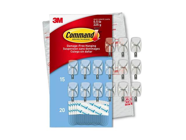 Command Small Wire Hooks Clear 15 Hooks/Pack (17067CLR-15NA) photo