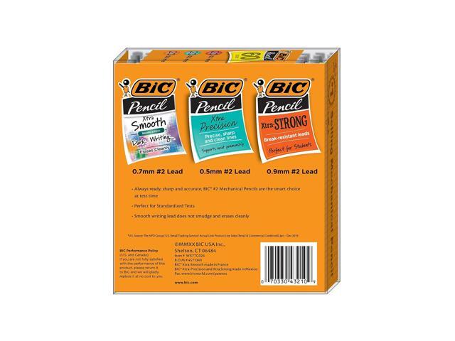 BIC Mechanical Pencils Assorted Sizes #2 Lead 60/Pack (WX7TG026-BLK)