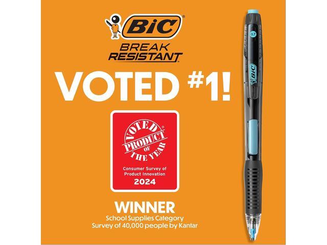 BIC Break-Resistant Mechanical Pencils 0.7mm #2 Medium Lead 4/Pack (MV7PRP4-BLK)