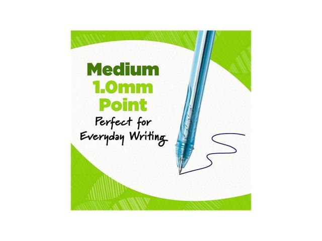 BIC ECOlutions Retractable Gel Pen Medium Point 1.0 mm Blue Ink 12/Pack (RGLE11-BLU)