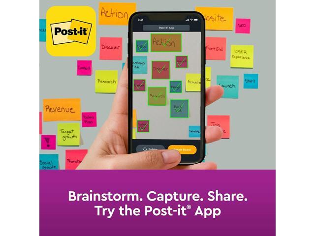 Post-it Super Sticky Pop-up Notes 3' x 3' Summer Joy Collection 90 Sheet/Pad 10 Pads/Pack (R330-10SSJOY)