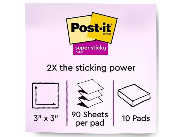 Post-it Super Sticky Pop-up Notes 3' x 3' Summer Joy Collection 90 Sheet/Pad 10 Pads/Pack (R330-10SSJOY)