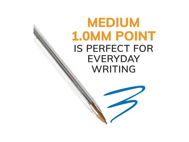 BIC Cristal Xtra Smooth Ballpoint Pen Medium Point Blue Ink 24/Box 6 Boxes/Pack (MS144E-BLU)
