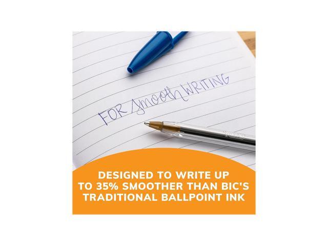 BIC Cristal Xtra Smooth Ballpoint Pen Medium Point Blue Ink 24/Box 6 Boxes/Pack (MS144E-BLU)