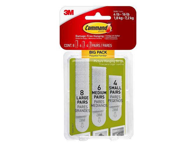 Post-it Command Assorted Picture Hanging Strips Assorted Sizes (17211-BPES)