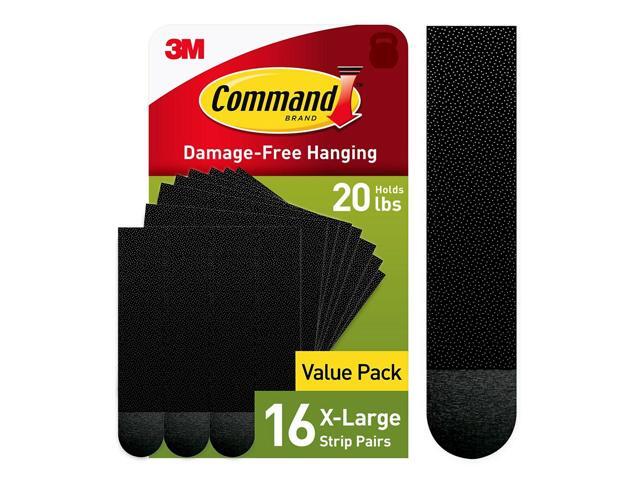 Command X-Large Picture Hanging Strips Black 16/Pack (17217BLK-16NA)