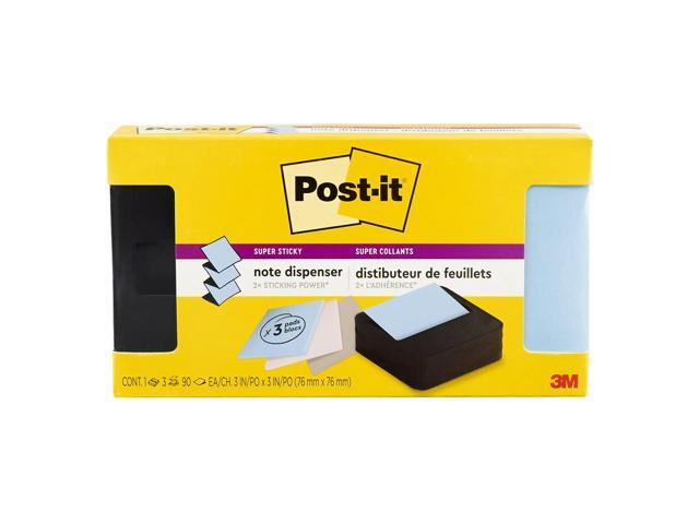 Post-it Pop-up Wave Design Dispenser with 3' x 3' Sticky Notes Black (WAVE-330-BKVP)