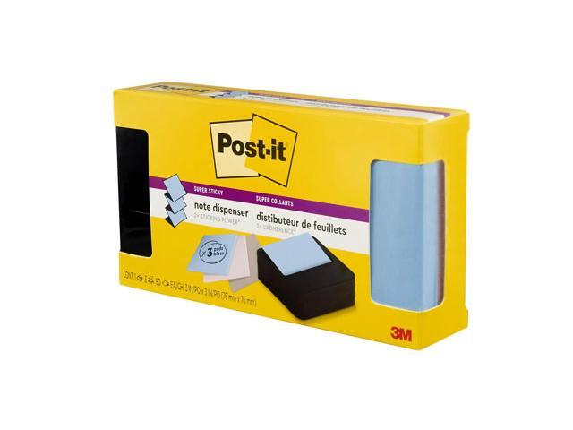 Post-it Pop-up Wave Design Dispenser with 3' x 3' Sticky Notes Black (WAVE-330-BKVP)