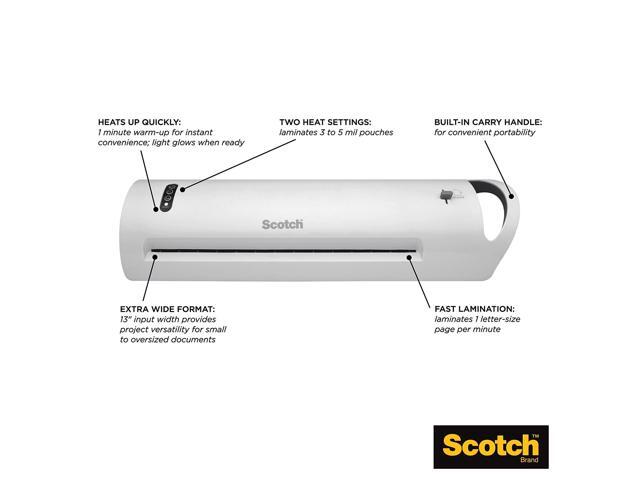 Scotch Thermal Laminator with 20 Letter Size Pouches (TL1302XVP)
