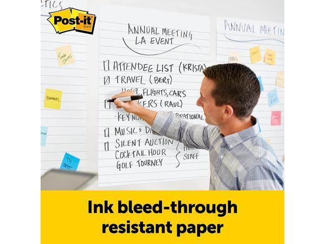 Post-it Super Sticky Wall Easel Pad 25' x 30' Lined 30 Sheets/Pad 6 Pads/Pack (561WL-VAD-6PK)