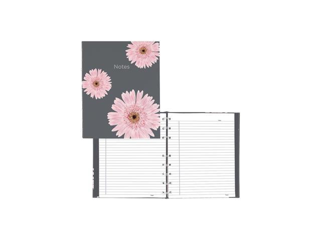 Blueline Pink Daisy NotePro Professional Notebooks 7.25' x 9.25' College Ruled 75 Sheets Gray/Silver (A6016.01)