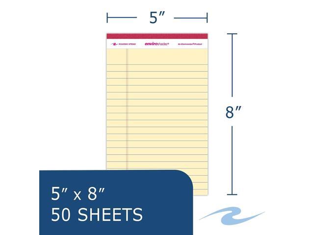 Roaring Spring 74220 Enviroshades Legal Notepads - 50 Assorted 5x8 Sheets - 72 Notepads/Carton