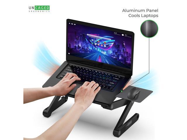 WorkEZ BEST Adjustable Laptop Stand and Lap Desk for Laptop Adjustable Laptop Desk for Lap Aluminum Laptop Stand for Bed Laptop Cooling Stand...