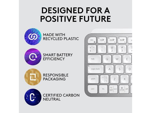 Logitech MX Keys Mini Wireless Keyboard (Pale Gray) - image 8