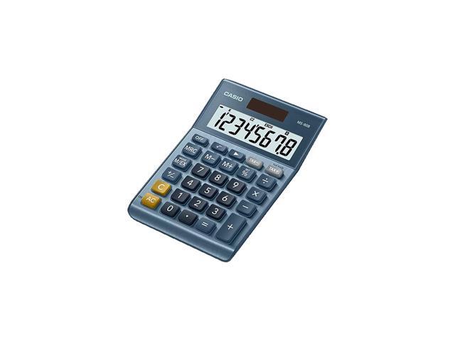 Casio MS80B 8-Digit Battery & Solar Basic Calculator Blue (MS80B-BU) MS-80B-BU