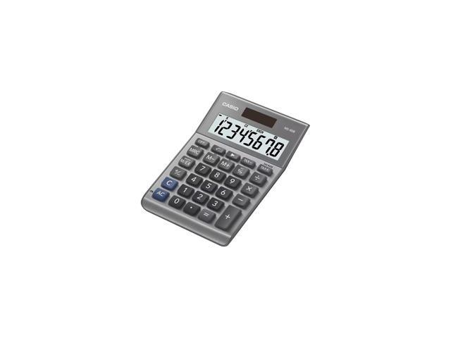 Casio MS-80B 8-Digit Battery & Solar Basic Calculator Silver (MS80B-SR) MS-80B-SR